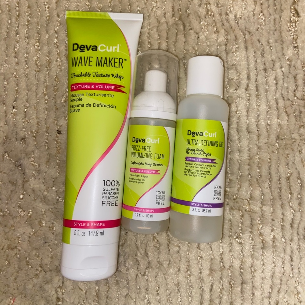 Deva curl wave maker , gel , foam
